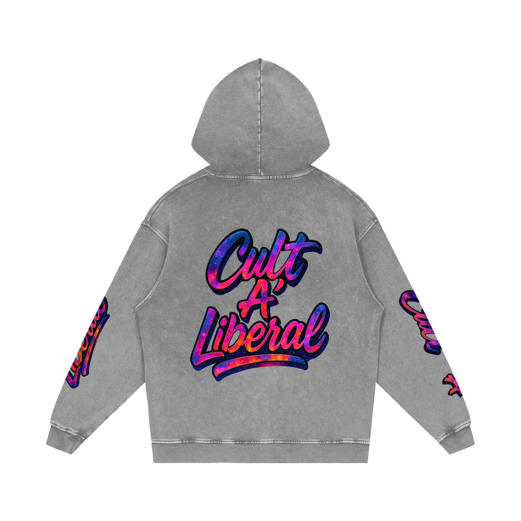 Snow Washed Loose Cotton Hoodie