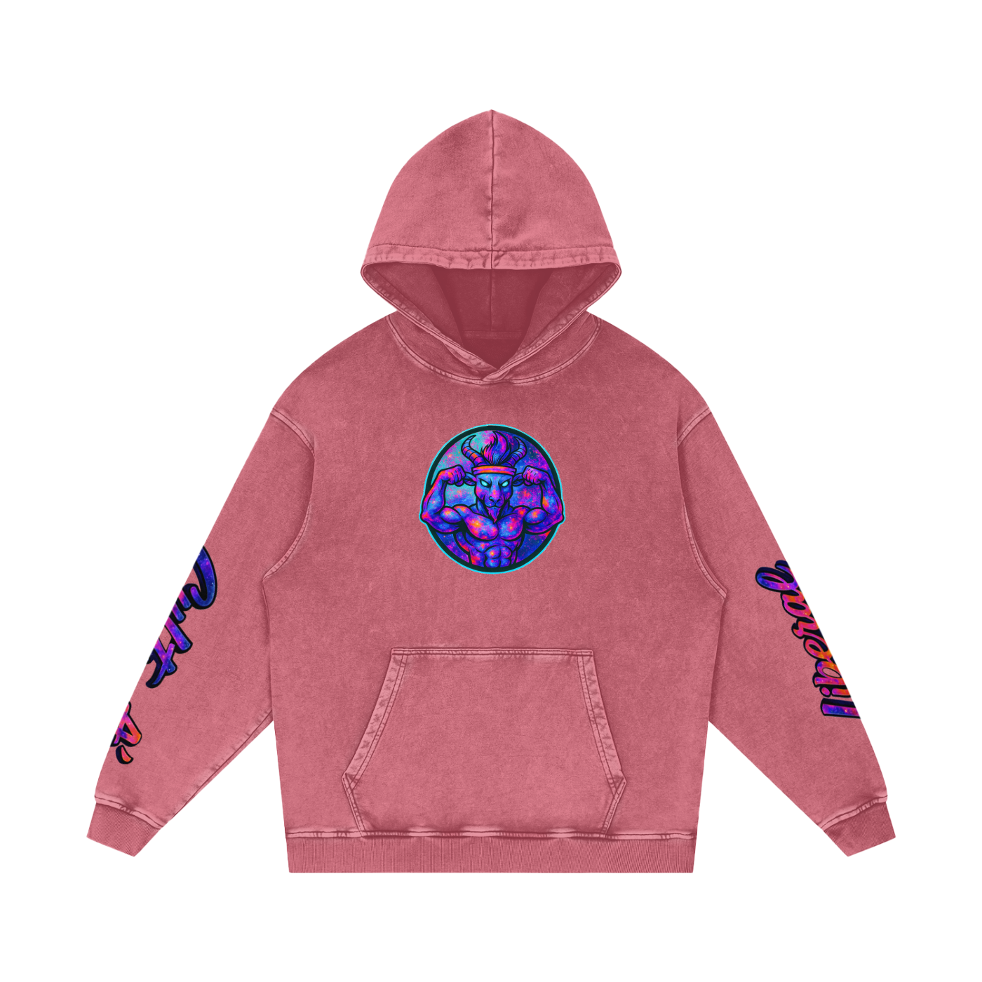 Snow Washed Loose Cotton Hoodie