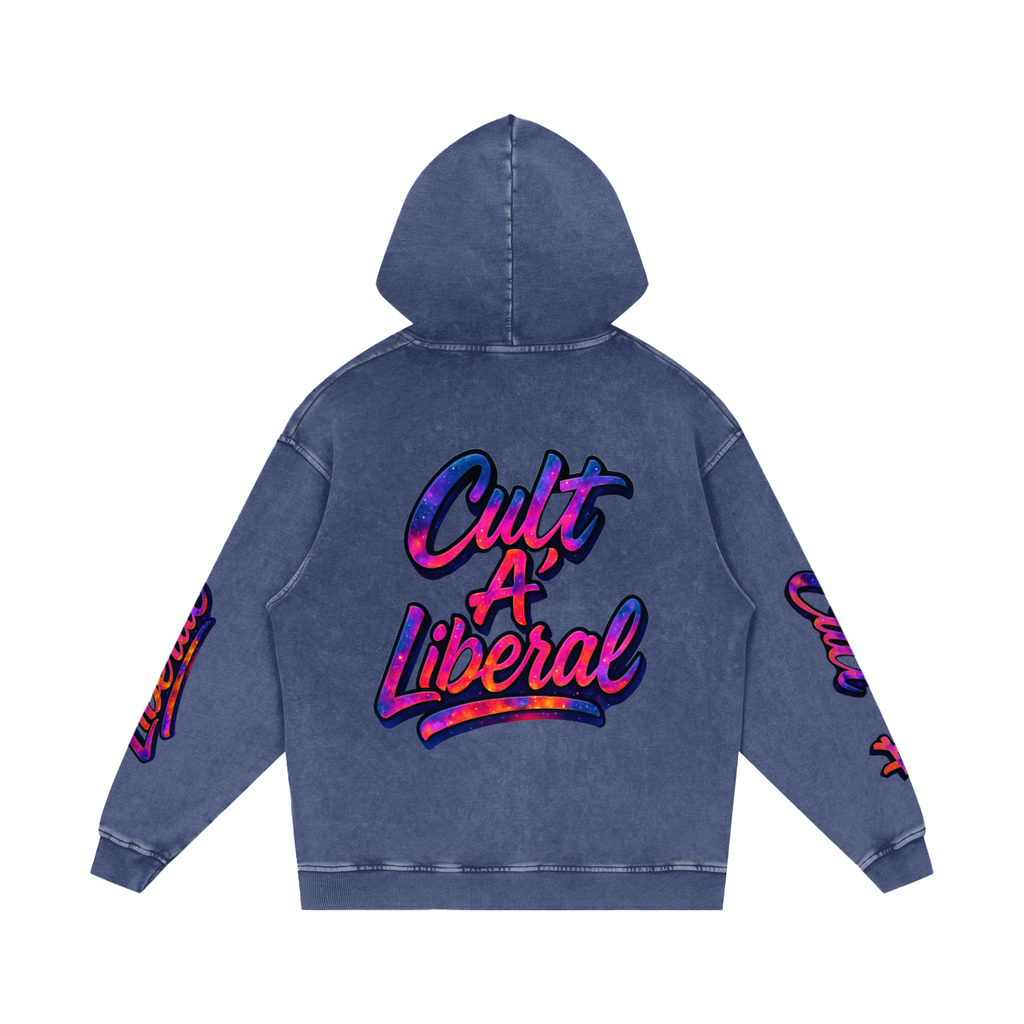 Snow Washed Loose Cotton Hoodie