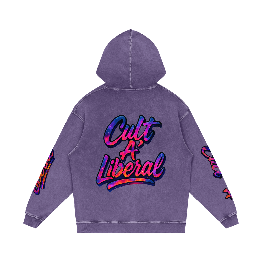 Snow Washed Loose Cotton Hoodie