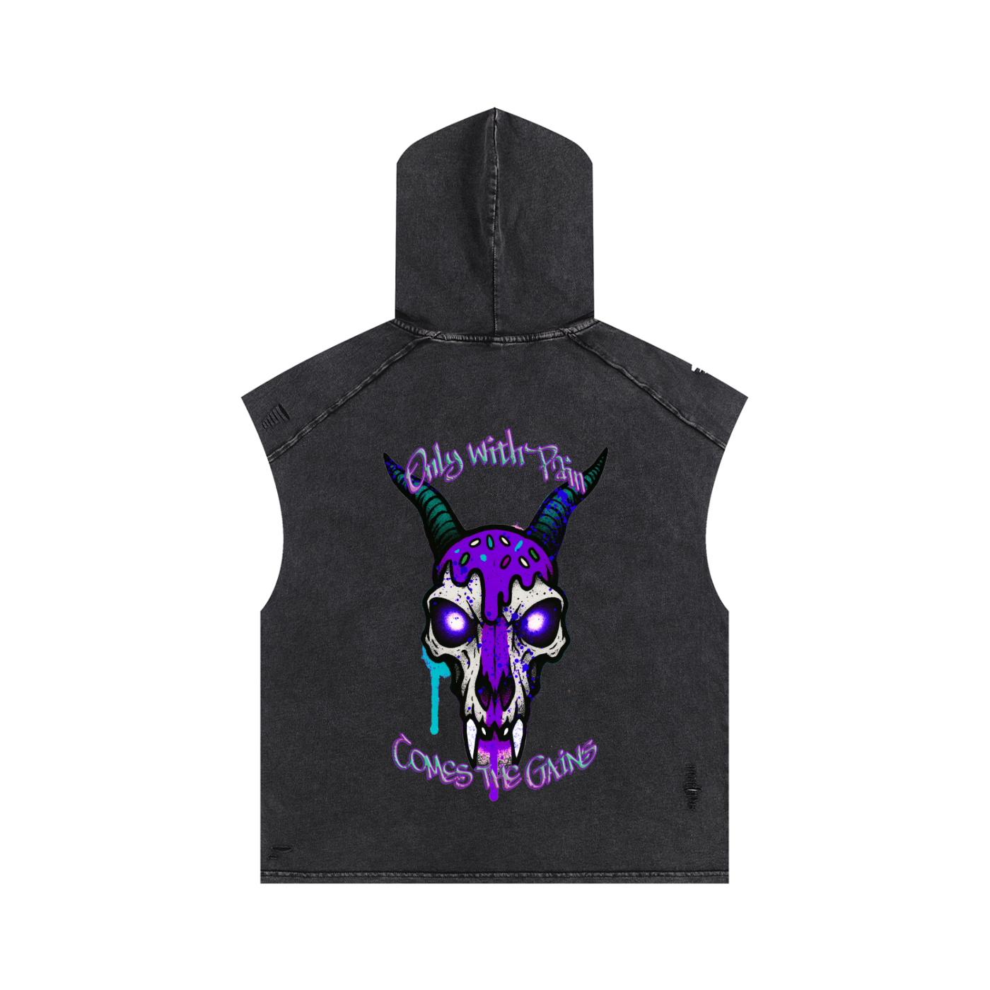 Snow Washed Boxy Hooded Tank Top